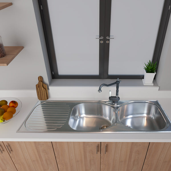 Kitchen Sink, Two Bowl Sink, Stainless Steel Sink