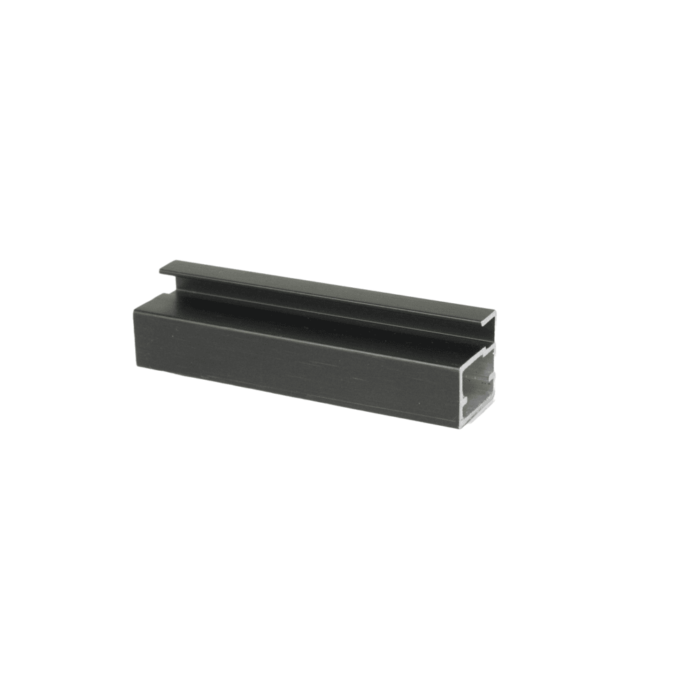 Aluminum Glass Door Frame 20mm , 2.9m  Black Linean Matt