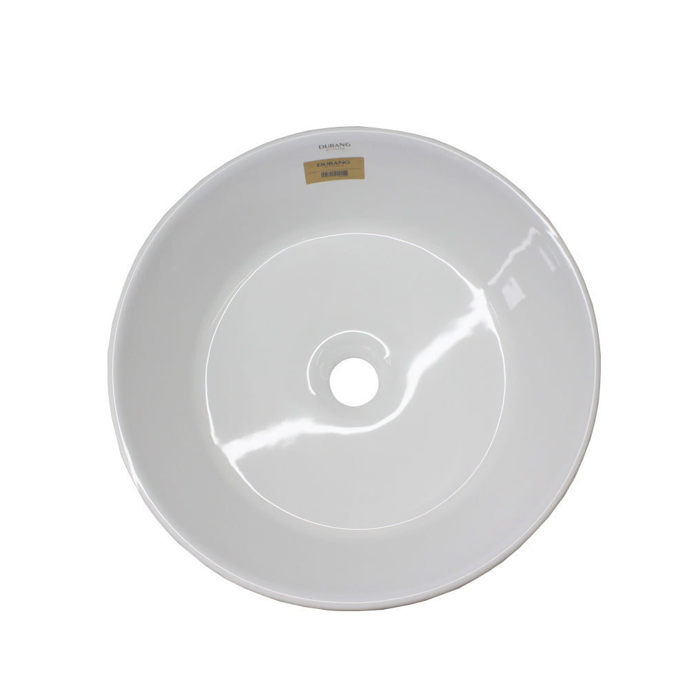 Dubang Ceramic Top Mount Vanity Bowl, White