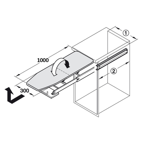 Built-in Ironing Board, Folding Iron Board