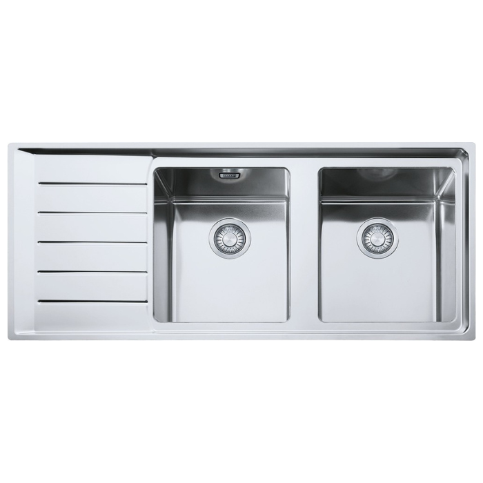 Franke Inset Sink, Neptune Plus NPX 621, Top Mount, 2 Bowl, 1160(L) x 510(W) x 200(D)mm, Stainless Steel Sinks