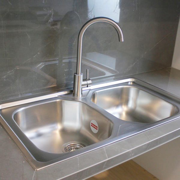 Franke Sink Set, Onda Line OLX 620, Top Mount, 2 Bowl, 860(L) x 500(W) x 175(D)mm, Stainless Steel Sinks