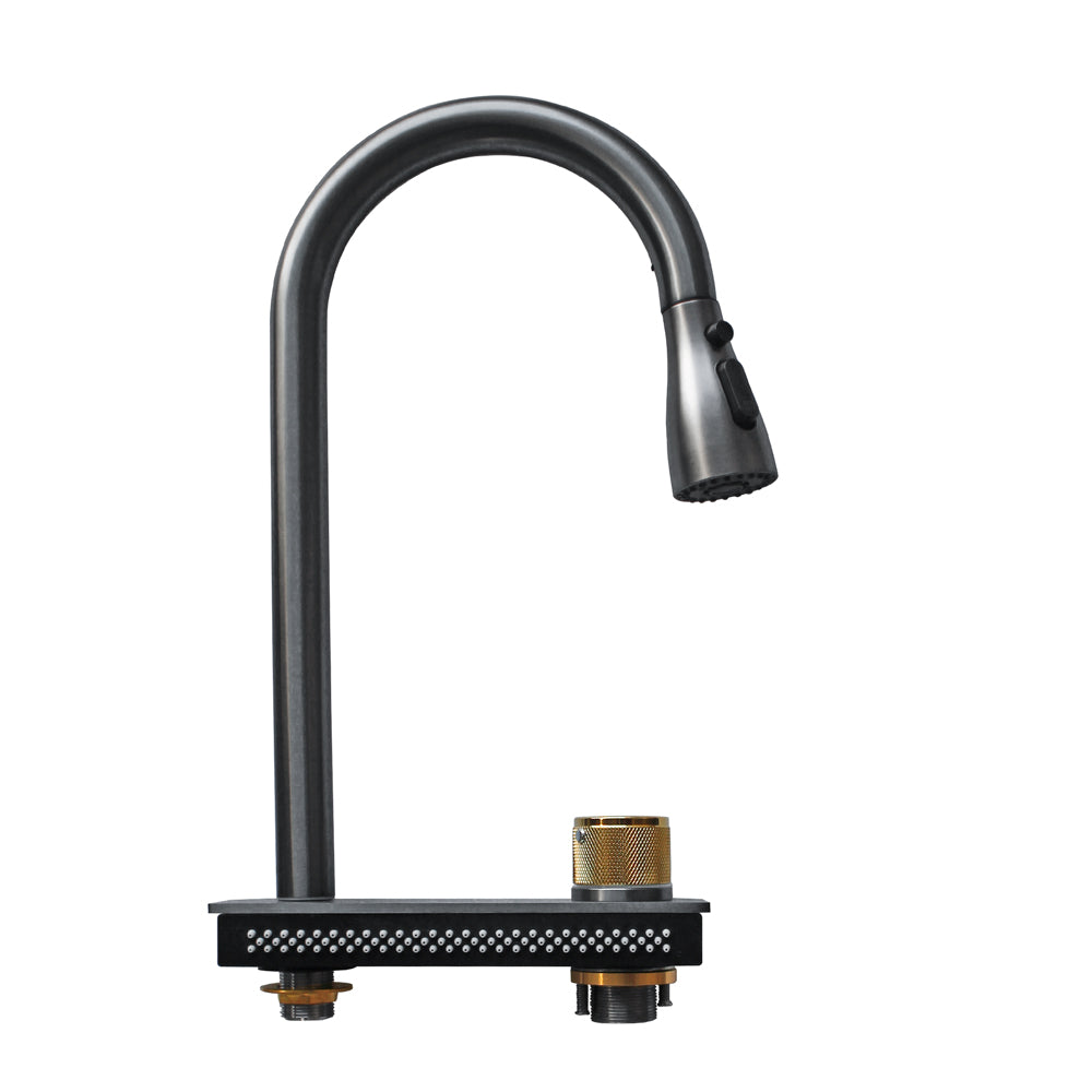 Waterfall Sink Kitchen Mixer Tap with Pull-out Spray