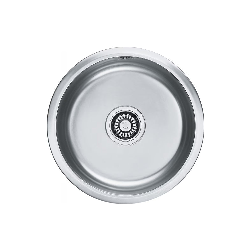 Round sleek stainless steel sink 