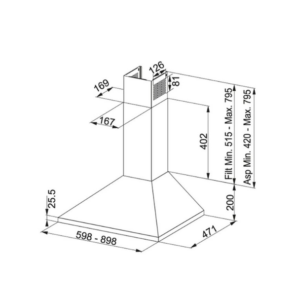 Wall Mounted Hood, Range Hood, Kitchen Cooker Hood