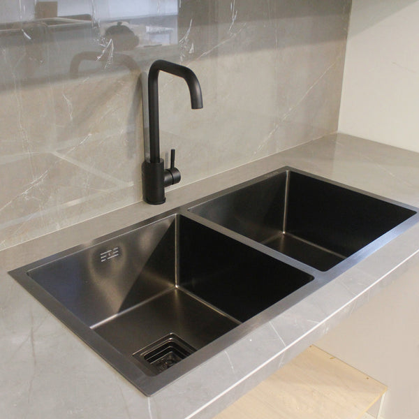 grey Double Sink